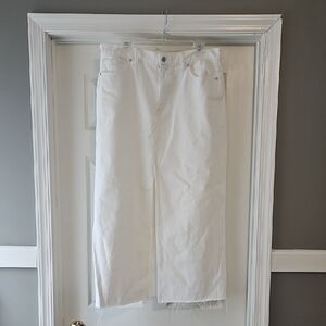 Madewell Cream Denim Skirt